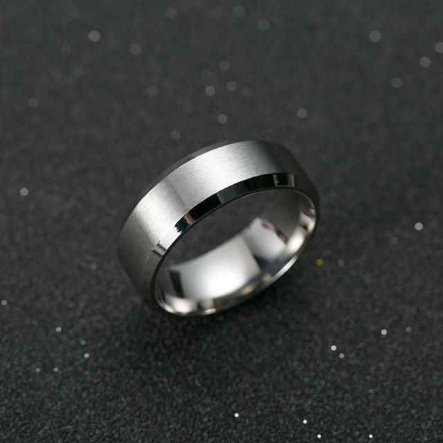 Silver Titanium Ring-High Quality