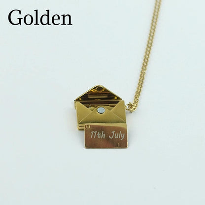 Envelope Necklace With Love Letter