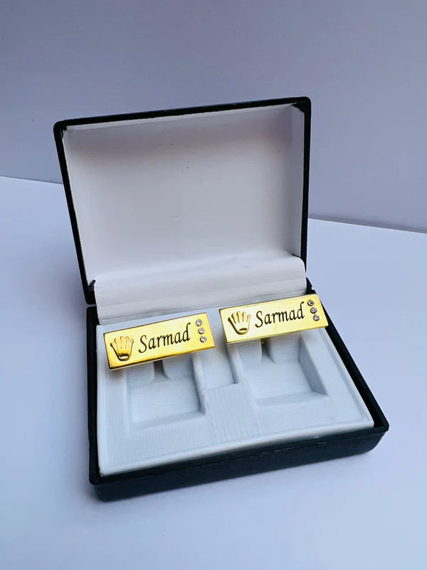 Rolex Engraved Name Cufflinks