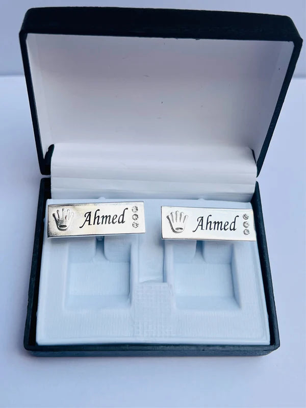 Rolex Engraved Name Cufflinks