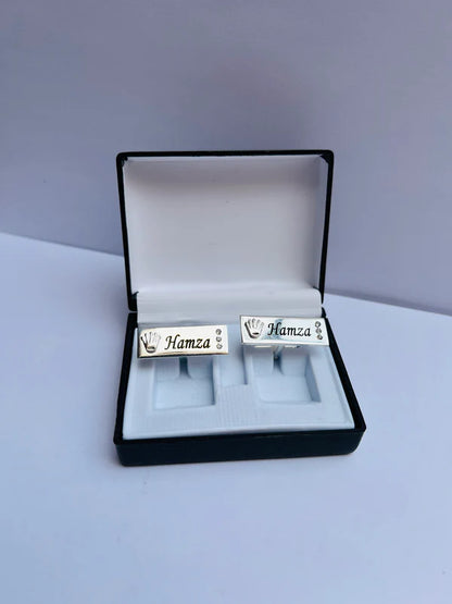 Rolex Engraved Name Cufflinks